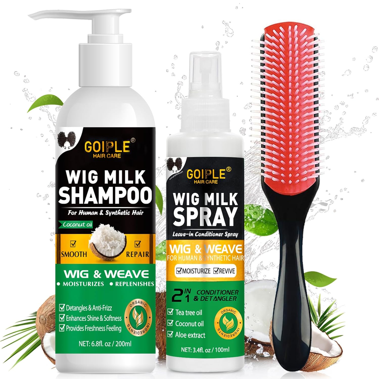 GOIPLE 3 in 1 Wig Care Kit wit - огляд і ціна Hair Care Products